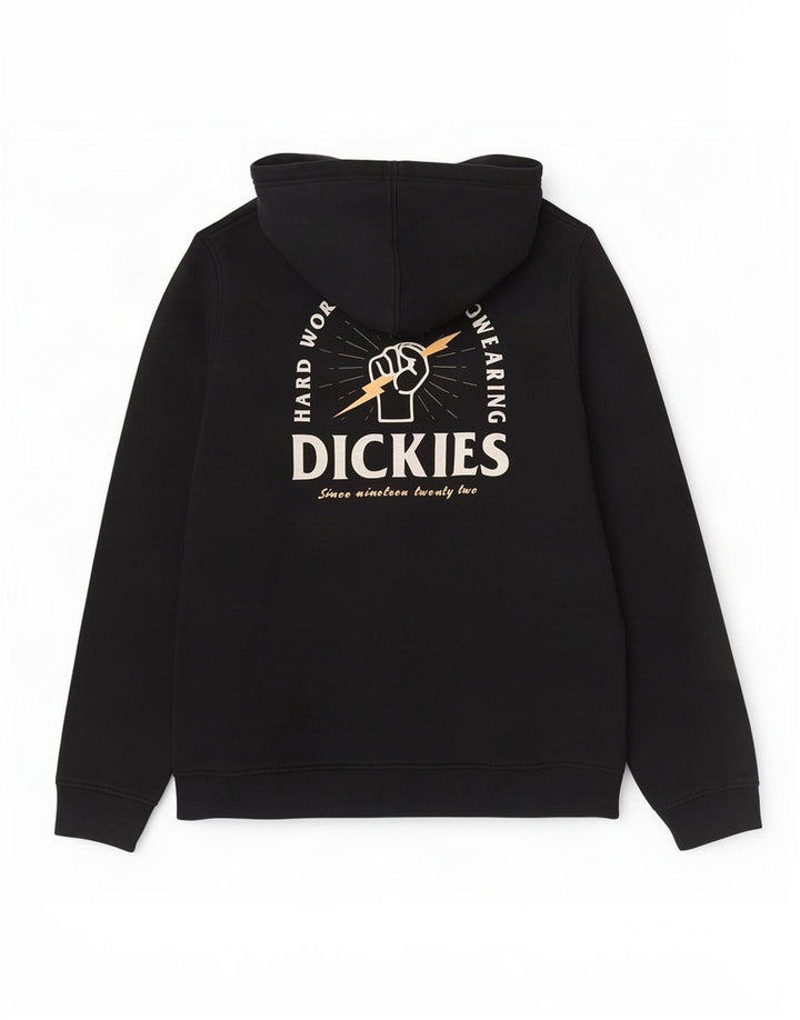 Suéter com capuz gráfico masculino Dickies algodão preto médio