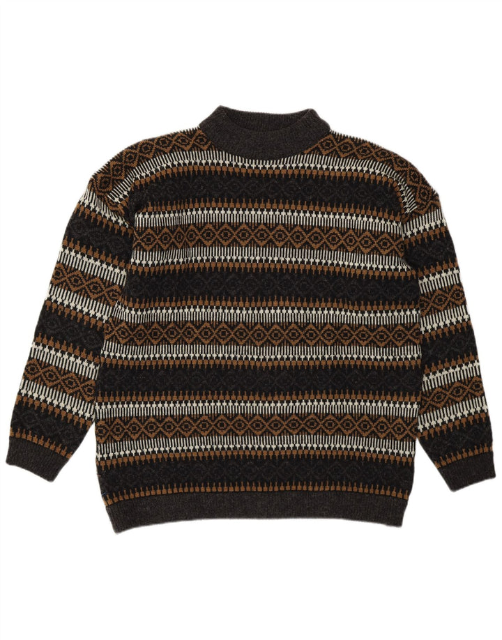 Suéter masculino Esprit com gola tartaruga UE 36 pequeno geométrico multicolorido