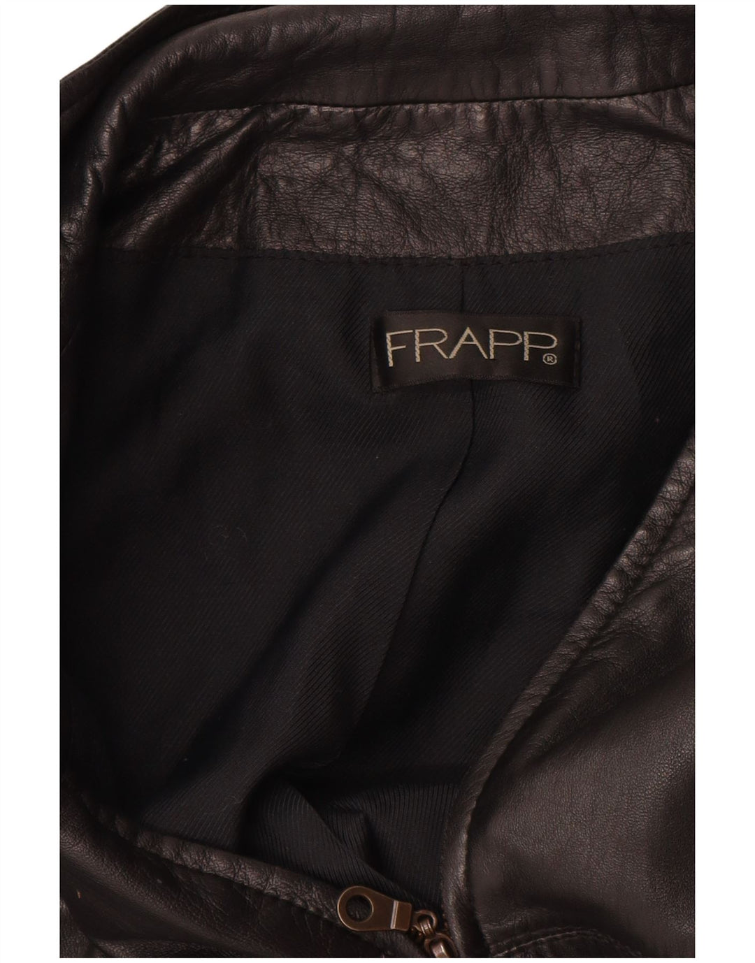 Colete de couro masculino vintage UK 36 pequeno preto