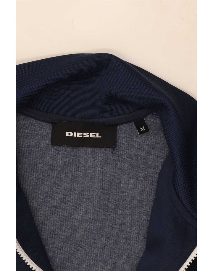 Poliéster de Colourblock dos azuis marinhos médios do revestimento superior do fato de treino dos homens diesel