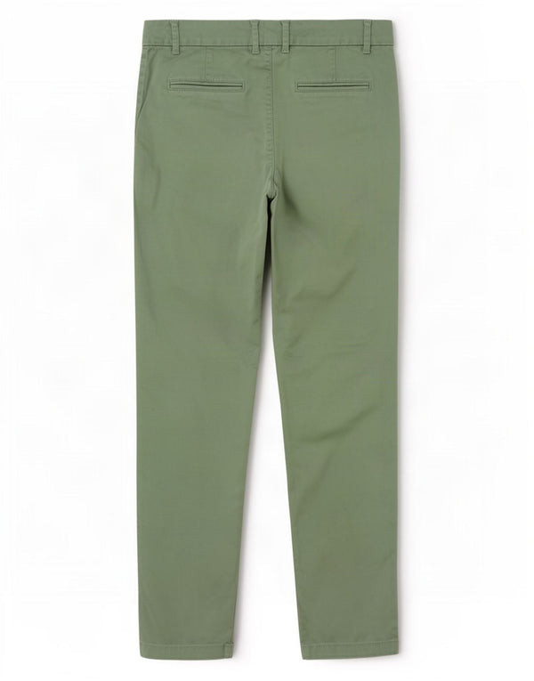 Calça Chino Reta Feminina Fat Face UK 12 Médio W30 L30 Algodão Verde