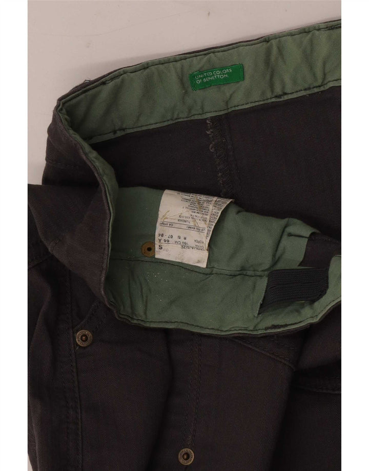 Saia feminina Benetton A-Line pequena W32 algodão cinza