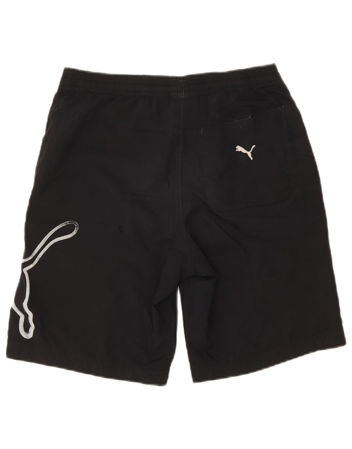 PUMA Boys Graphic Sport Shorts 9-10 Years  Black Polyester
