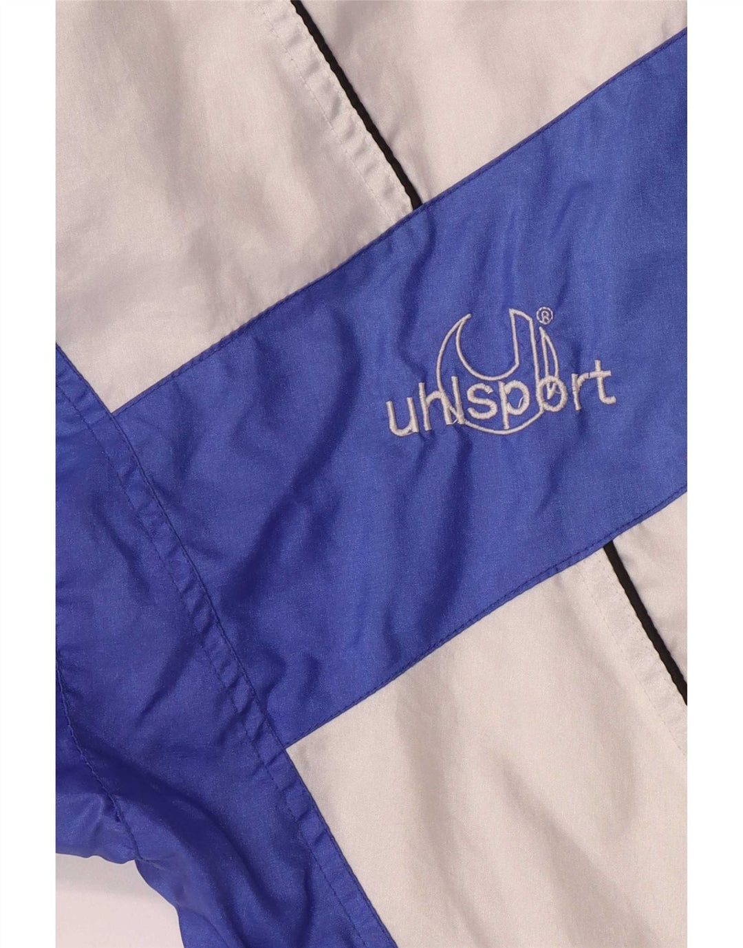 Uhlsport Jaqueta masculina de agasalho pequeno azul bloco colorido
