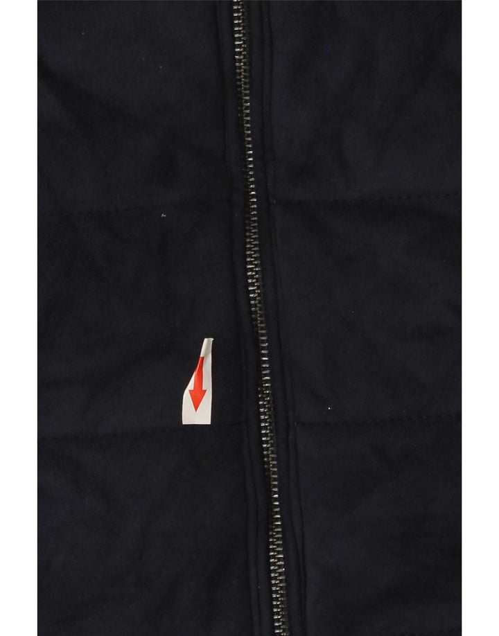 Colete acolchoado masculino ZARA UK 38 poliéster azul marinho médio
