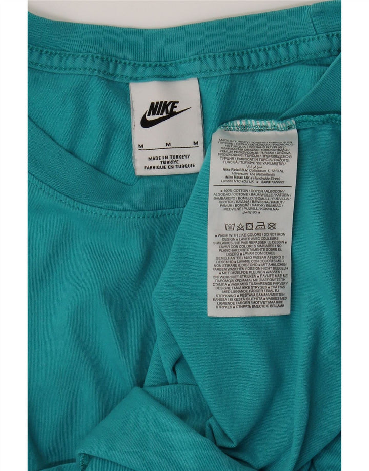 Camiseta masculina NIKE Top médio azul algodão