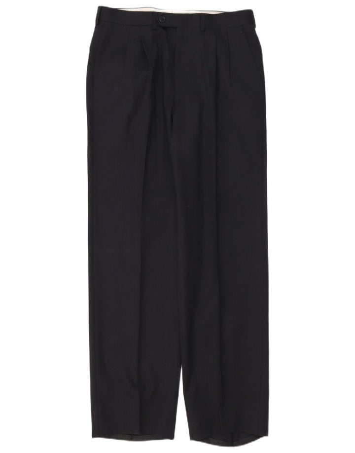 Terno masculino de 2 peças Pierre Cardin IT 48 médio W32 L32 listrado preto