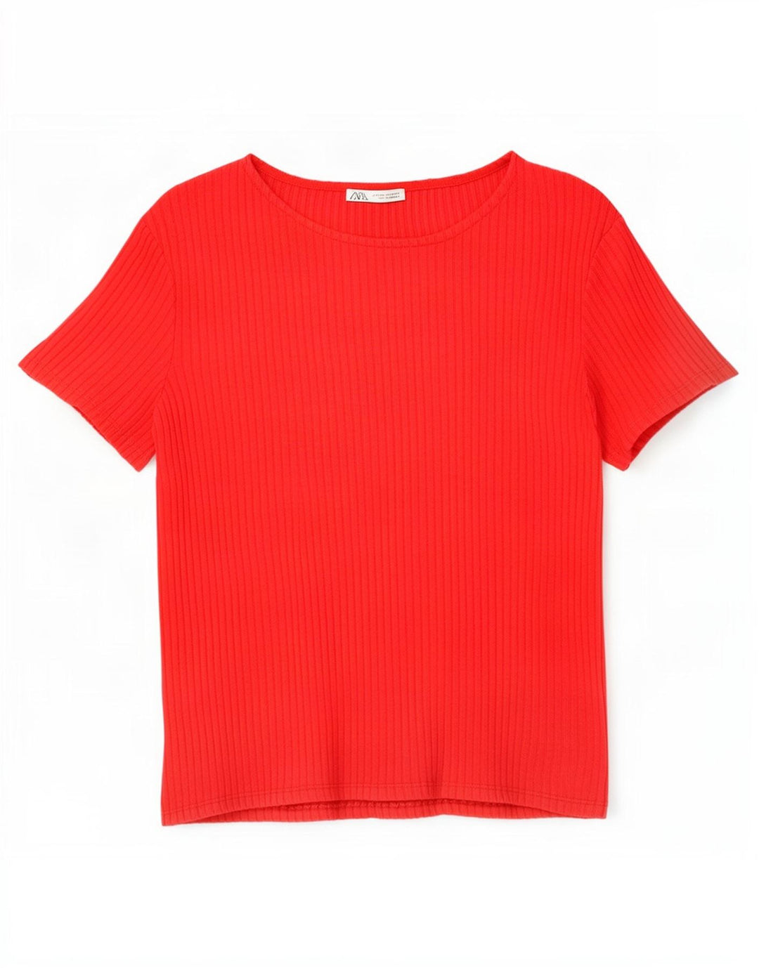 Camiseta feminina Zara UK 12 viscose vermelha média