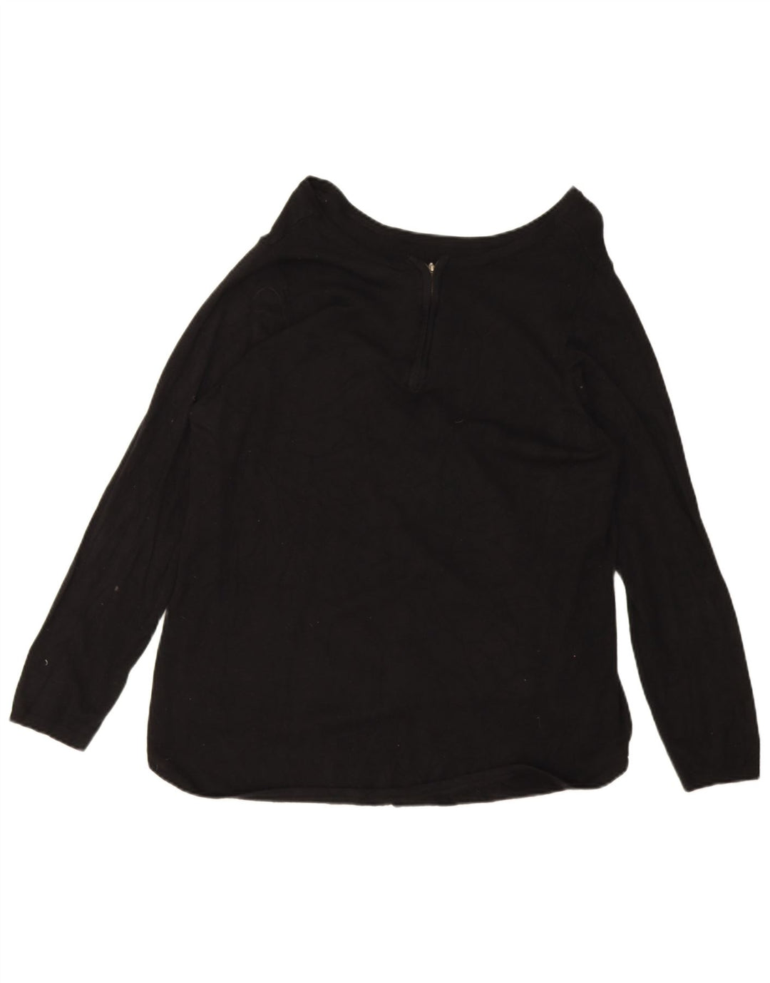Suéter feminino Marks & Spencer com zíper e gola em viscose preta grande Reino Unido 16