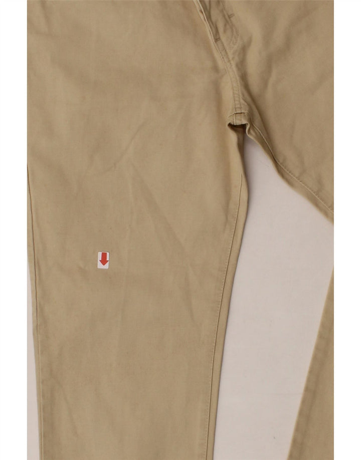 CALVIN KLEIN Womens Straight Casual Trousers W30 L28 Beige Cotton Vintage Calvin Klein and Second-Hand Calvin Klein from Messina Hembry 