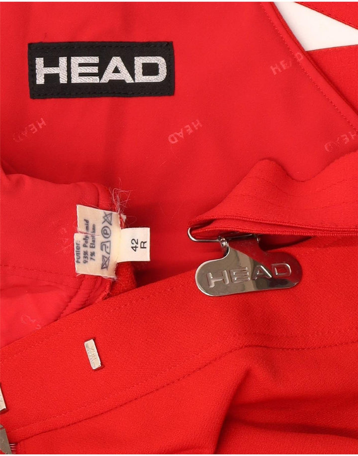 HEAD Calça feminina de esqui jardineira IT 42 poliamida vermelha média