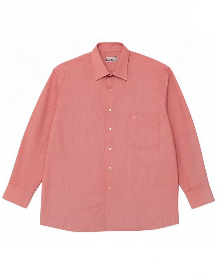 Camisa masculina Pierre Cardin tamanho 41 poliéster rosa médio