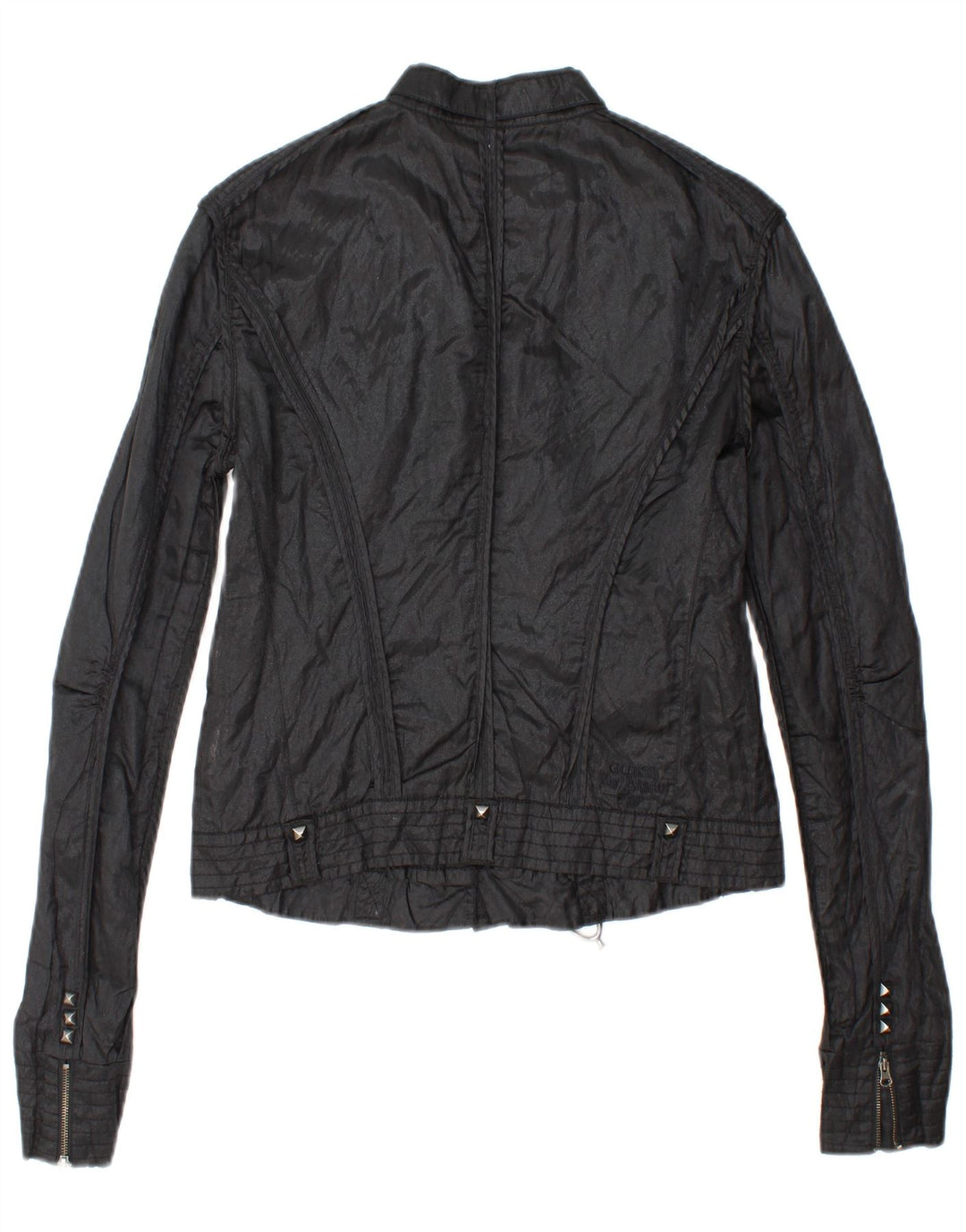 Jaqueta utilitária feminina GUESS UK 14 grande algodão preto