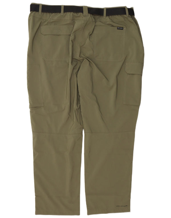 Calça cargo Columbia masculina reta W54 L32 poliéster cáqui