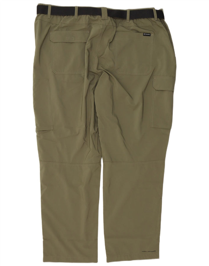 Calça cargo Columbia masculina reta W54 L32 poliéster cáqui