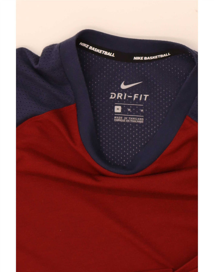 Camiseta masculina Nike Dri Fit Top Medium Red Colourblock