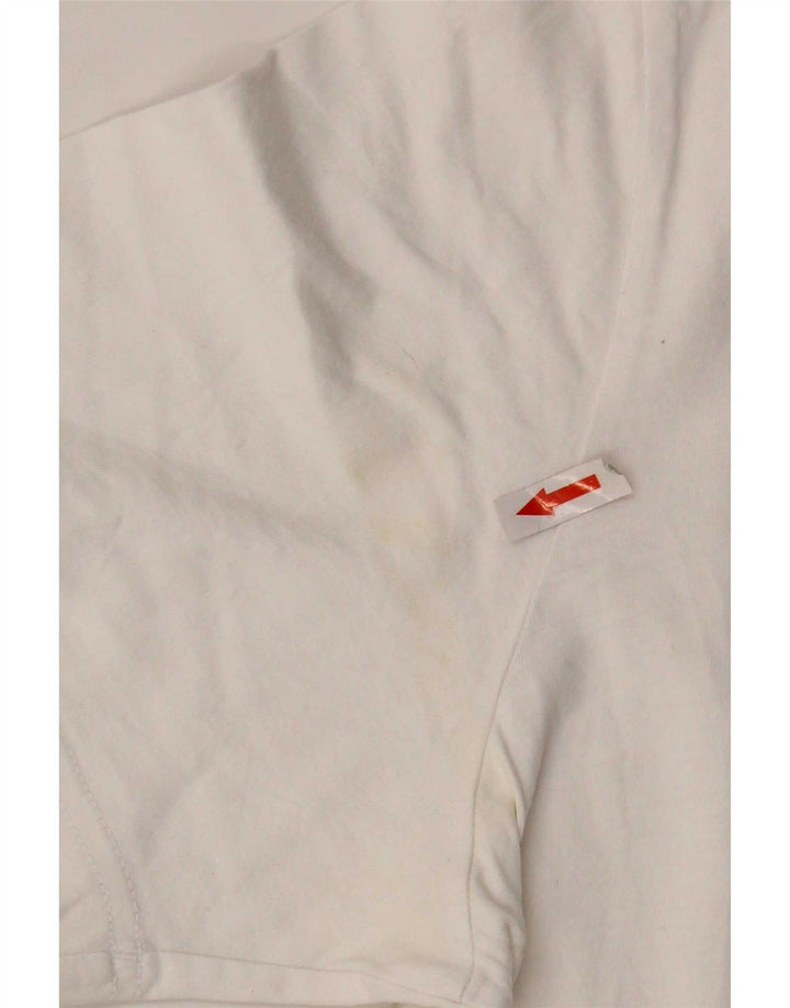 Adidas Mens Camiseta Top Grande Algodão Branco
