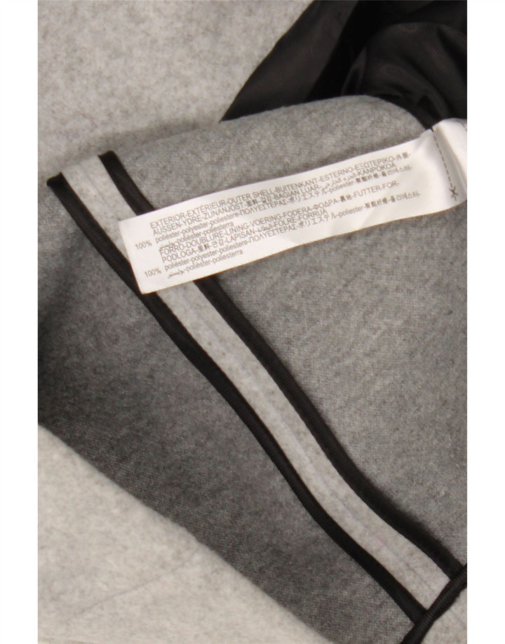 Jaqueta blazer feminina Zara com peito duplo Reino Unido 10 poliéster cinza pequeno