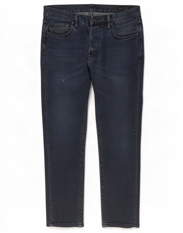 All Saints Mens Pistol Slim Jeans W32 L27 Azul Marinho Algodão