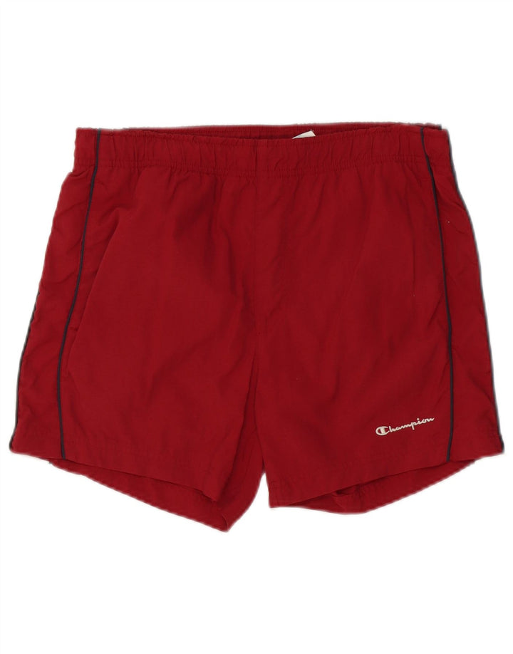 Shorts de natação masculino Champion médio Borgonha Colourblock poliéster