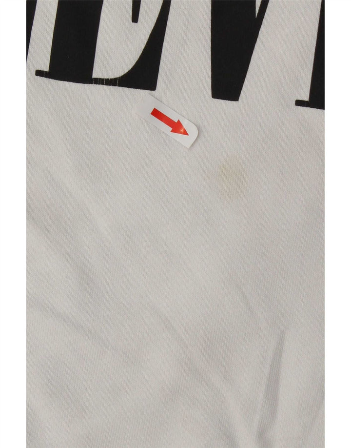 Levi's Mens Relaxed Graphic Moletom Jumper Pequeno Algodão Branco