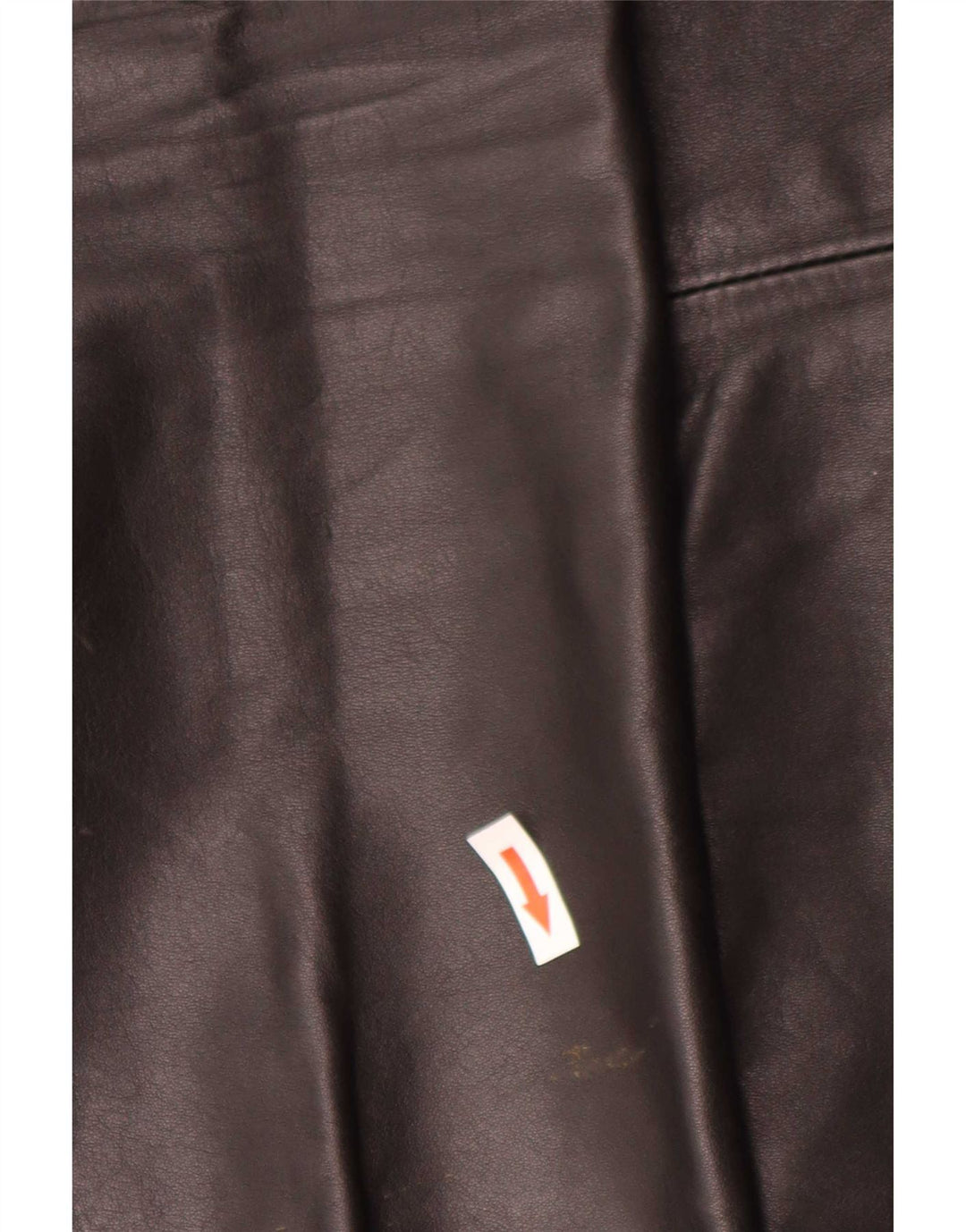 Calças de couro retas masculinas vintage W34 L32 pretas
