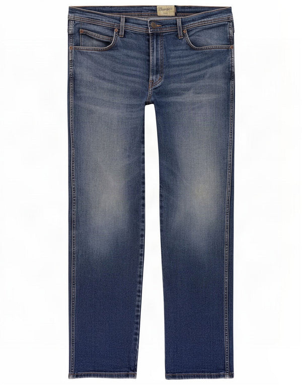 Wrangler Mens Arizona Straight Jeans W38 L32 Azul Algodão