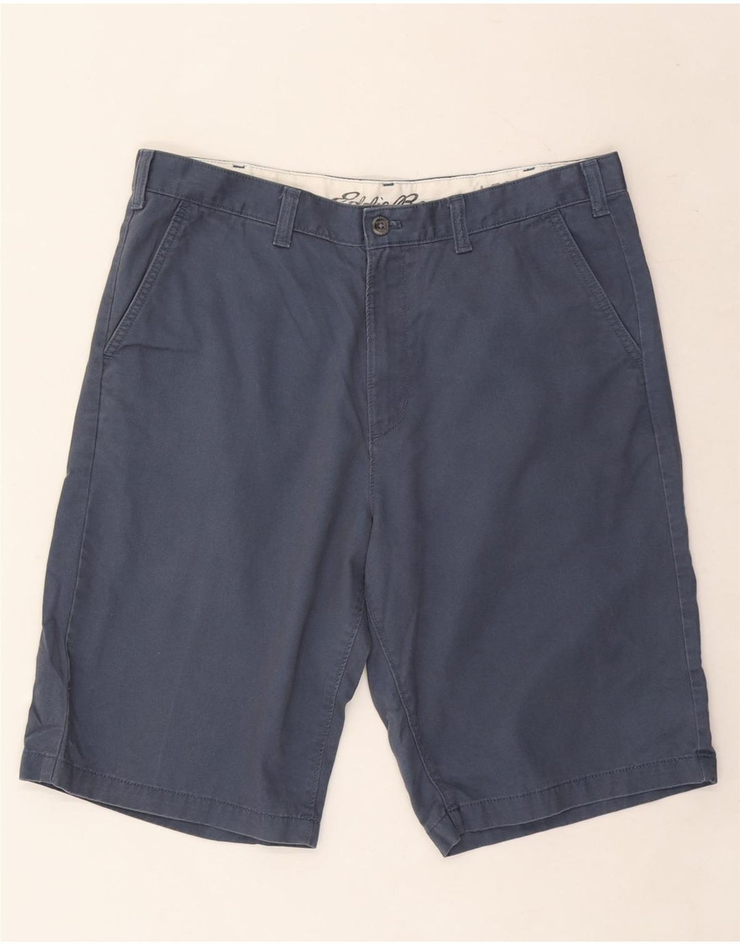 EDDIE BAUER Mens Legend Chino Shorts W36 Grande Algodão Azul Marinho