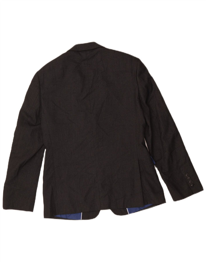 Jaqueta Blazer Masculina Marks & Spencer Slim de 2 Botões Reino Unido 38 Lã Preta Média