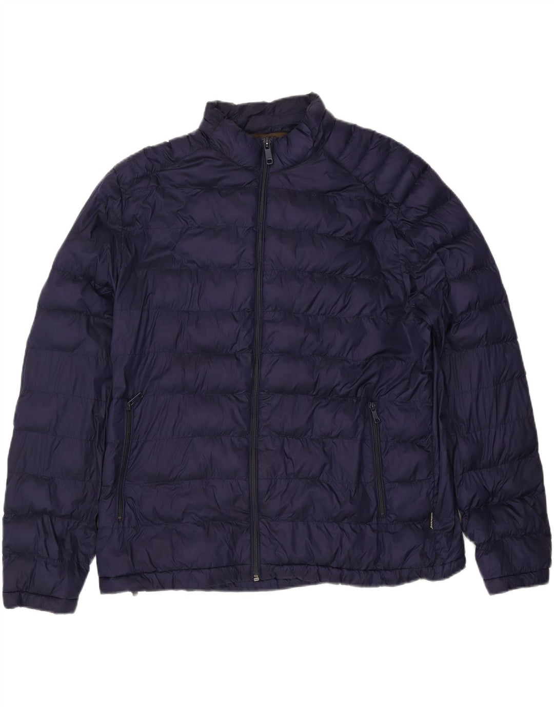 Jaqueta acolchoada masculina Zara UK 44 2XL poliéster azul marinho