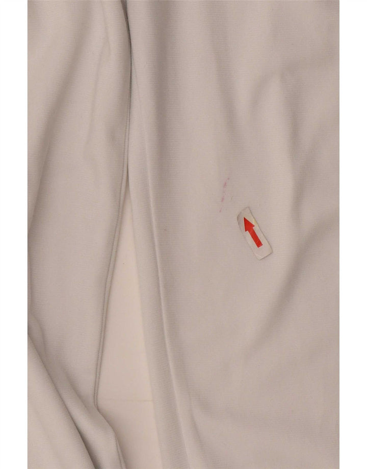Calça de treino feminina Adidas Joggers UK 16 grande poliéster branco