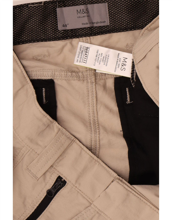 Shorts cargo masculino Marks & Spencer W44 2XL algodão bege