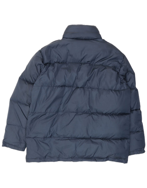 Jaqueta masculina acolchoada com capuz e ajuste solto Invicta Reino Unido 38 azul marinho médio