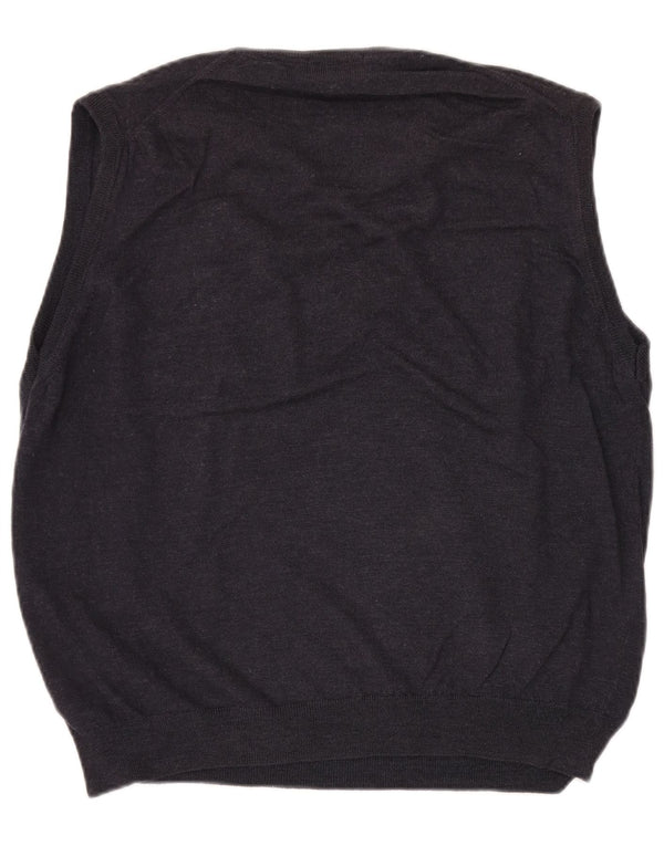 Regata masculina Marks & Spencer com colete XL em lã Merino azul marinho