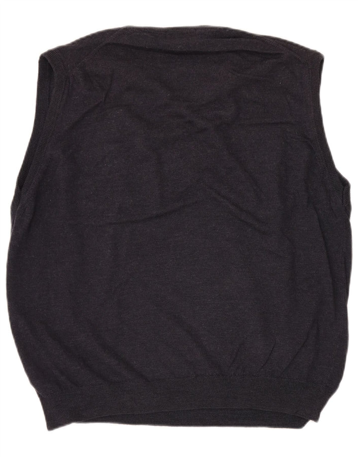 Regata masculina Marks & Spencer com colete XL em lã Merino azul marinho