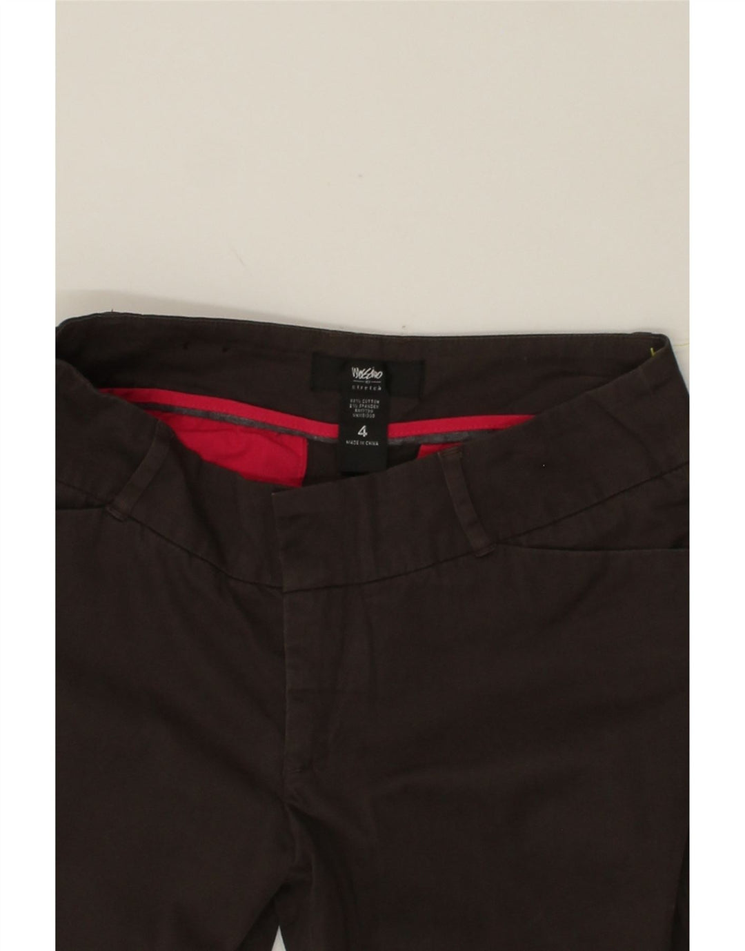 MOSSIMO Womens Stretched Slim Casual Trousers US 4 Small W30 L26 Brown Vintage Mossimo and Second-Hand Mossimo from Messina Hembry 