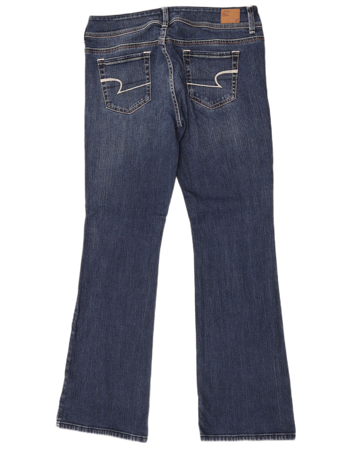 American Eagle feminino bootcut jeans US 8 médio W32 L32 algodão azul