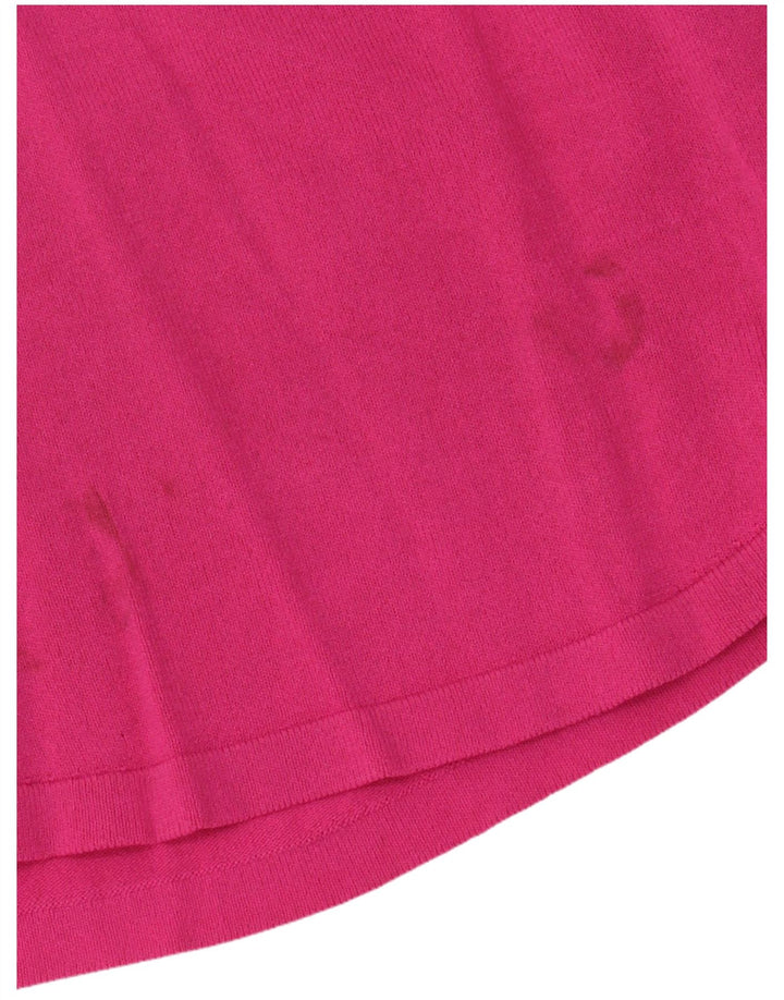 Camiseta feminina Zara UK 12 viscose rosa médio