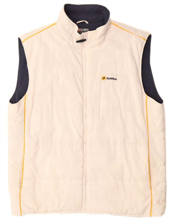LOTTO Mens Gráfico Acolchoado Gilet IT 52 XL Poliéster Branco