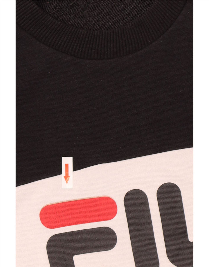 Fila Mens Graphic Moletom Jumper Pequeno Colorblock Multicolorido