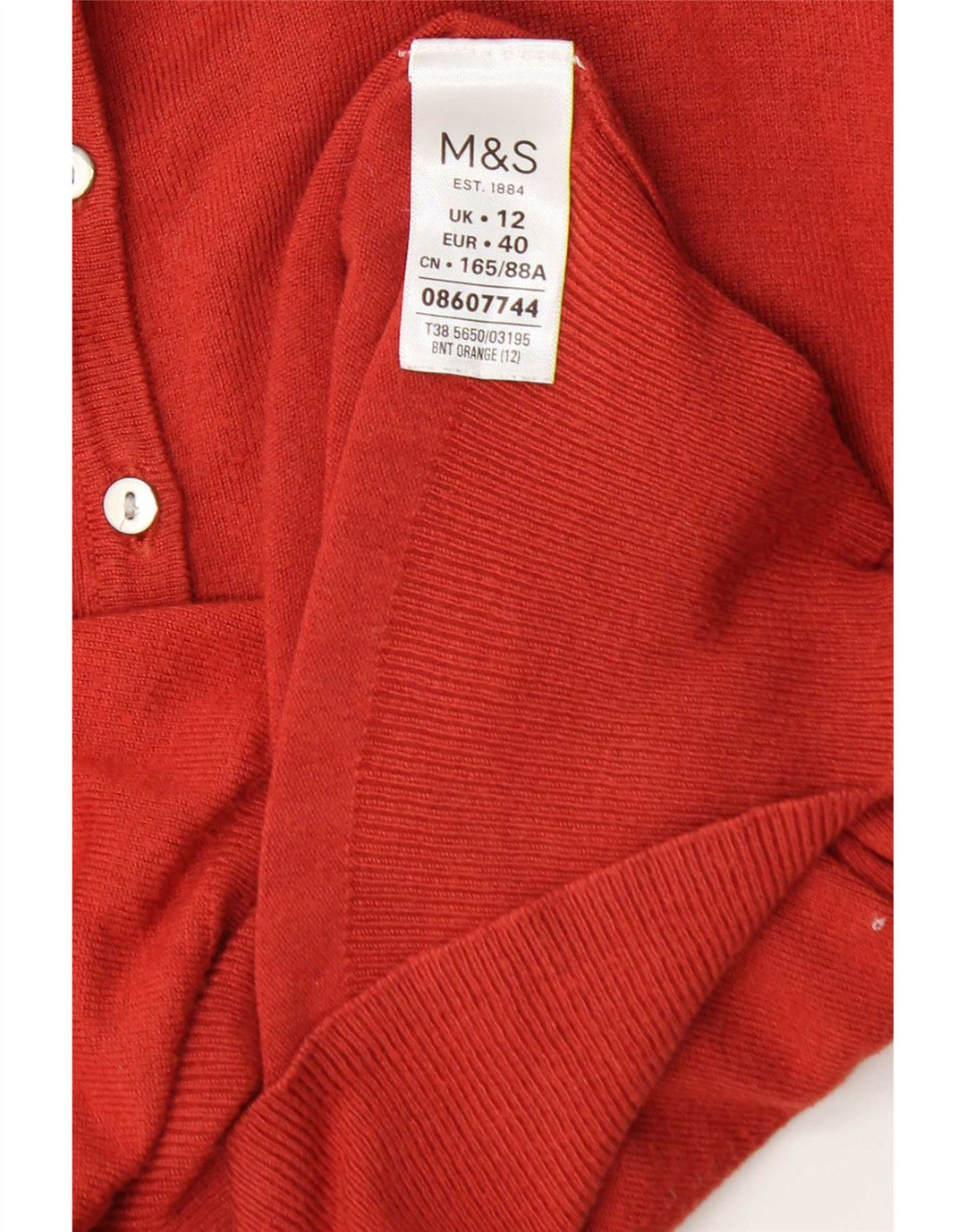 Suéter cardigã feminino Marks & Spencer UK 12 viscose vermelha média
