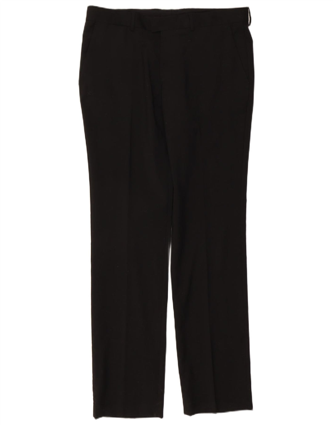 Zara Mens Slim Suit Calças EU 44 Grande W34 L34 Poliéster Preto
