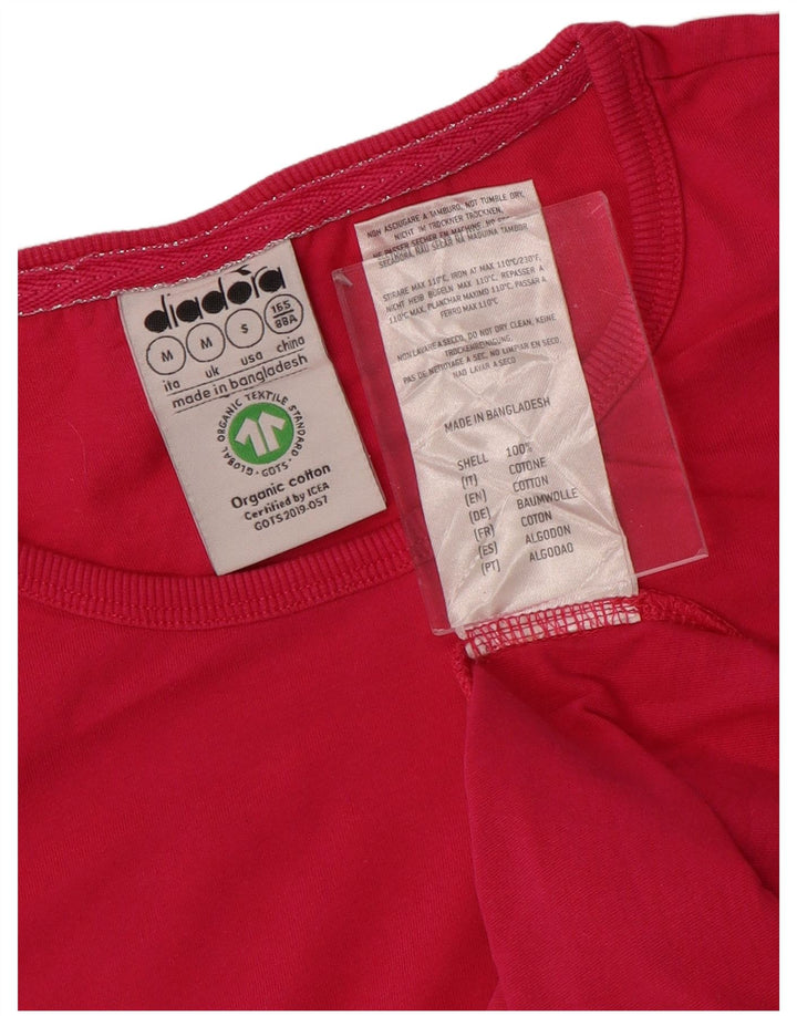 Camiseta feminina DIADORA UK 12 algodão rosa médio