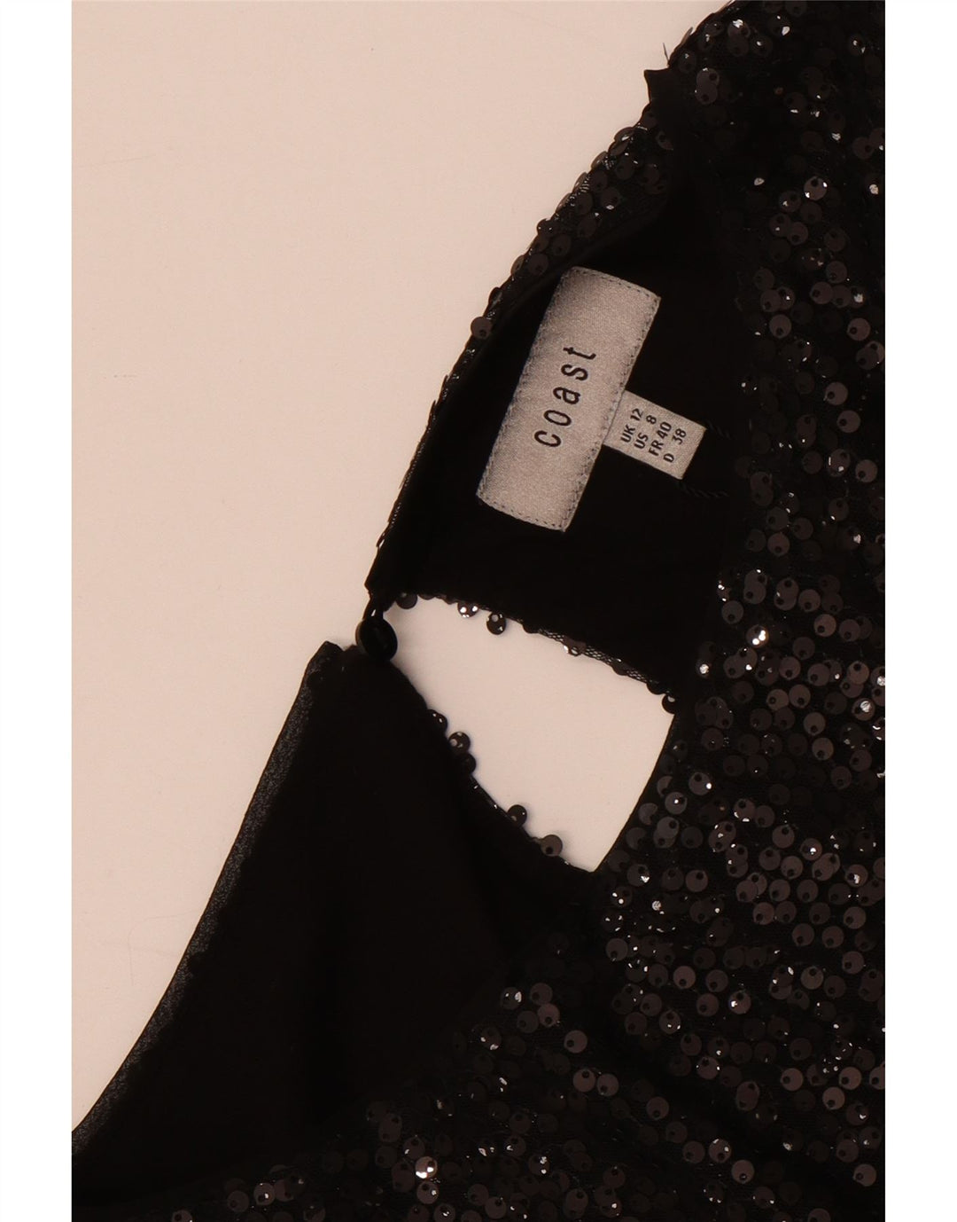 Blusa assimétrica feminina Coast UK 12 médio preto