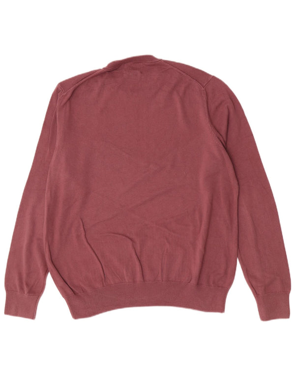 Suéter masculino Marks & Spencer com gola redonda XL algodão rosa