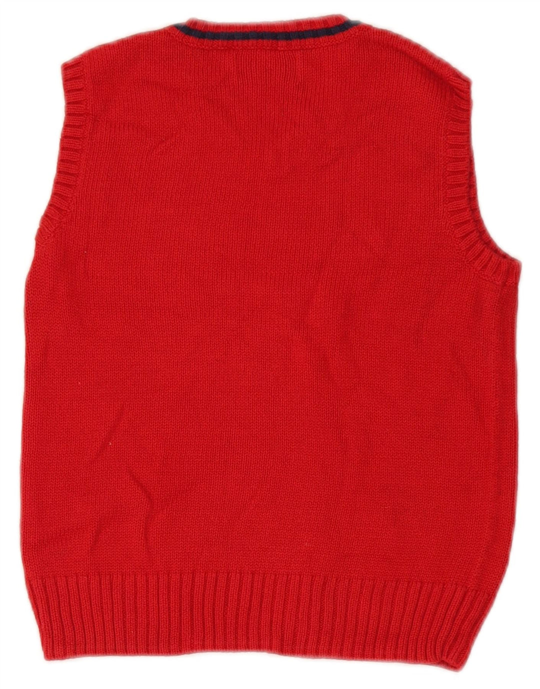 Chaps Girls Vest Tank Top 6-7 Anos Algodão Vermelho