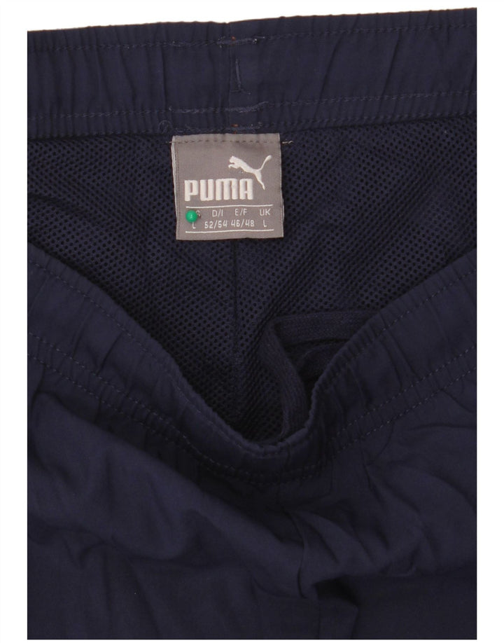 Shorts esportivos masculinos Puma grandes poliéster azul marinho