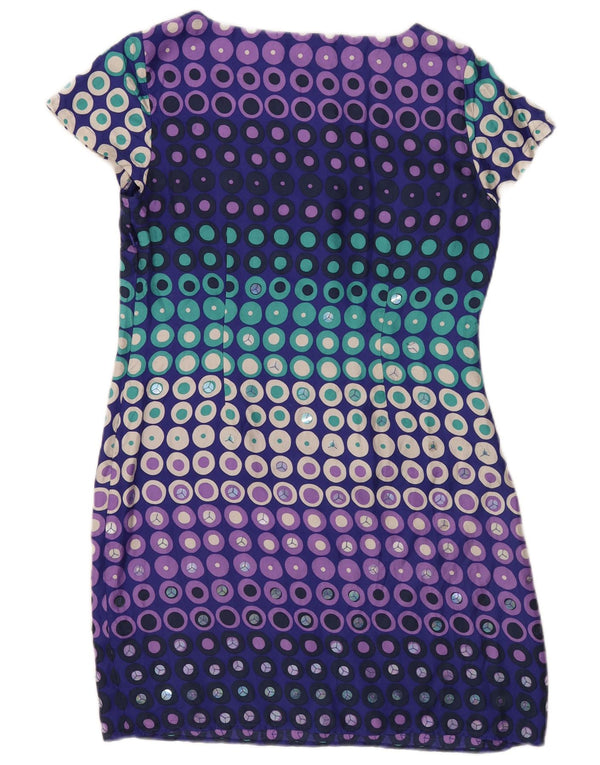 Boden Womens Sheath Dress UK 12 Medium Multicoloured Geometric Silk Modern