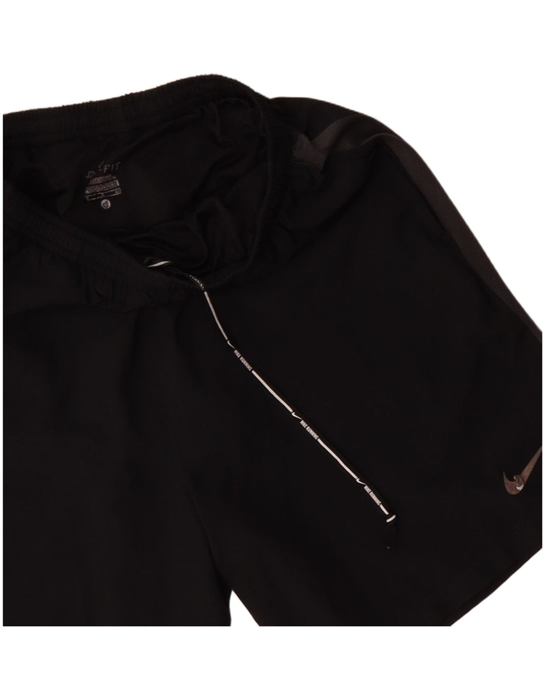 Shorts esportivos masculinos Nike Dri Fit pequenos pretos em poliéster colorblock