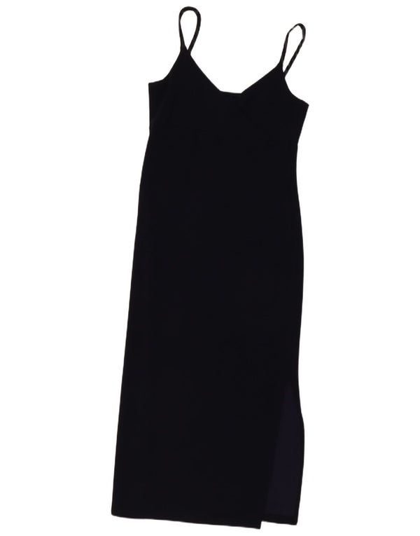 Vestido maxi feminino sem mangas Gap UK 12 médio azul marinho rayon
